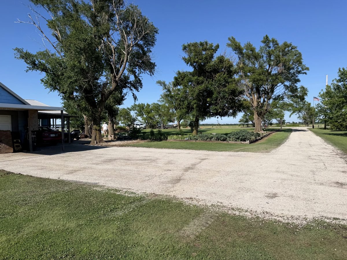 Commercial parking area completed and ready for traffic